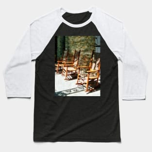 Suburbs - Three Wooden Rocking Chairs Baseball T-Shirt